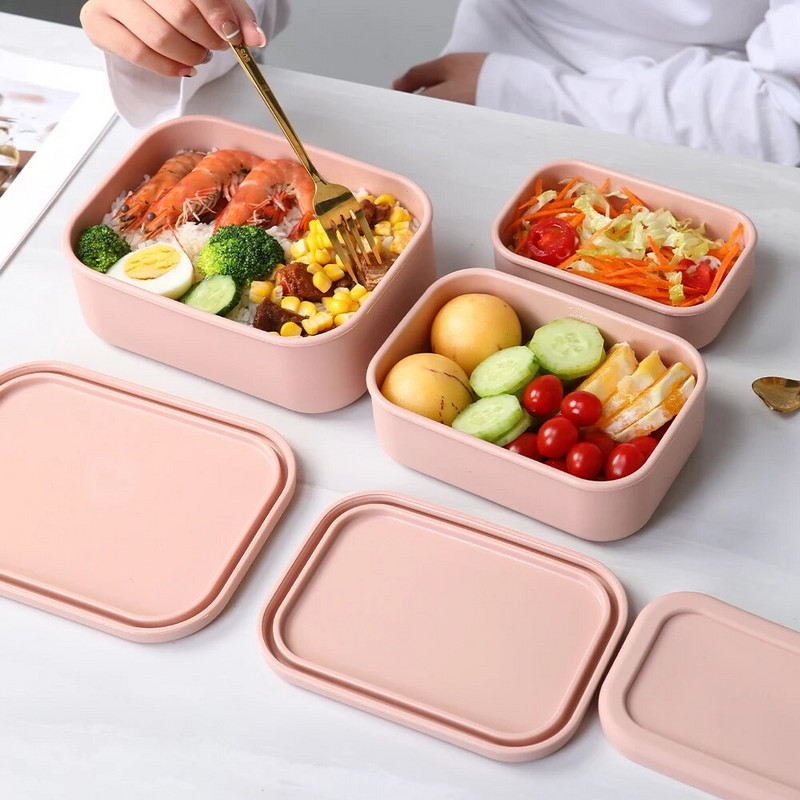Silikona Bento Boxes pusdienu trauks, YONGHAO necaurlaidīgs pusdienu trauks, nesatur BPA, var mazgāt trauku mazgājamā mašīnā