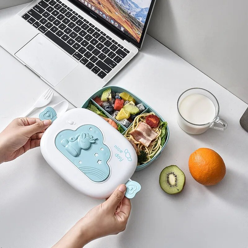 Armas söögikarp lastele Sektsioonid Mikrolaineahi Bento Lõunakast Lastele Lastekool Õues Kämping Pikniku Toidukonteiner Kaasaskantav