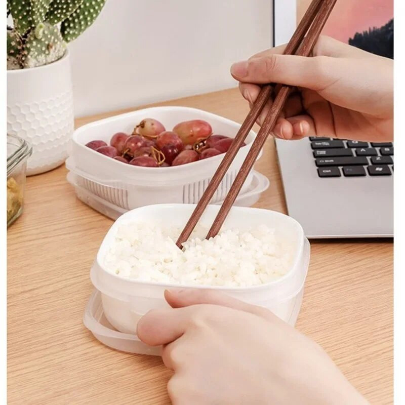 Podpakiranje riže Kutija za svježinu Smrznuta grijana mikrovalna pećnica Povrće Riža Voće Kutija za zasebno pakiranje Kuhinjski alati