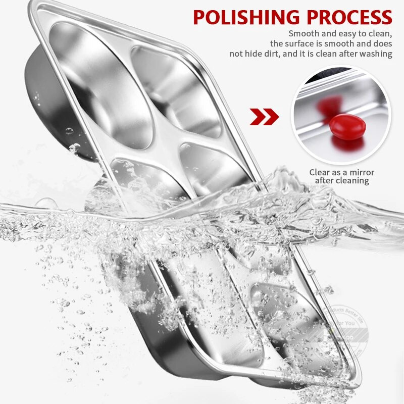 304 Nerūsējošā tērauda pusdienu paplāte ar vāku Radošs ātrās ēdināšanas šķīvis bērniem augļu uzkodu paplātes virtuves galda piederumu pusdienu kaste