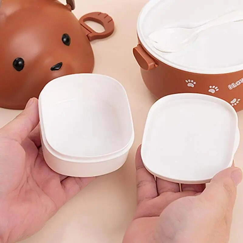 Virnastatav Bento lõunakast, suure mahutavusega prillide karu, Bento kast, kahekihilised kaasaskantavad mahutid toidu vaakumtermos lõunasöögikarp