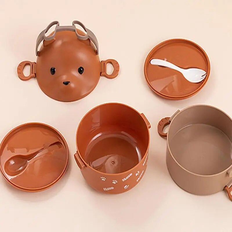 Virnastatav Bento lõunakast, suure mahutavusega prillide karu, Bento kast, kahekihilised kaasaskantavad mahutid toidu vaakumtermos lõunasöögikarp