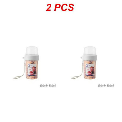 1/2GAB Brokastu auzu pārslu graudaugu riekstu jogurta salātu kauss blīvējuma konteinera komplekts ar dakšiņu mērces krūzes vāku Bento Tuppers pārtikas konusveida bļoda