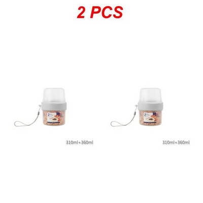 1/2GAB Brokastu auzu pārslu graudaugu riekstu jogurta salātu kauss blīvējuma konteinera komplekts ar dakšiņu mērces krūzes vāku Bento Tuppers pārtikas konusveida bļoda