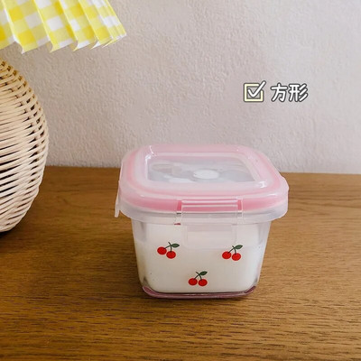 Maza, svaiga mini, svaigi uzglabājama bļoda zemeņu svaigi uzglabājama bļoda 120 ml meiteņu uzkodu kastīte Papildu pārtikas kārba Bento pusdienu kaste