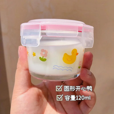 Maza, svaiga mini, svaigi uzglabājama bļoda zemeņu svaigi uzglabājama bļoda 120 ml meiteņu uzkodu kastīte Papildu pārtikas kārba Bento pusdienu kaste