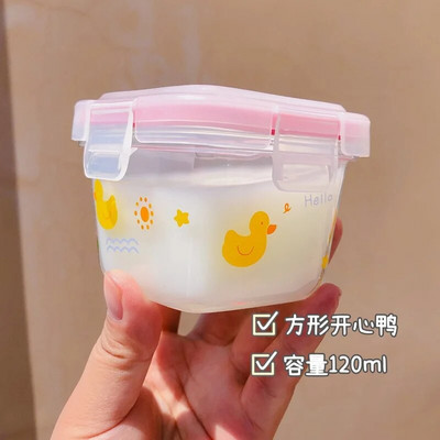 Maza, svaiga mini, svaigi uzglabājama bļoda zemeņu svaigi uzglabājama bļoda 120 ml meiteņu uzkodu kastīte Papildu pārtikas kārba Bento pusdienu kaste