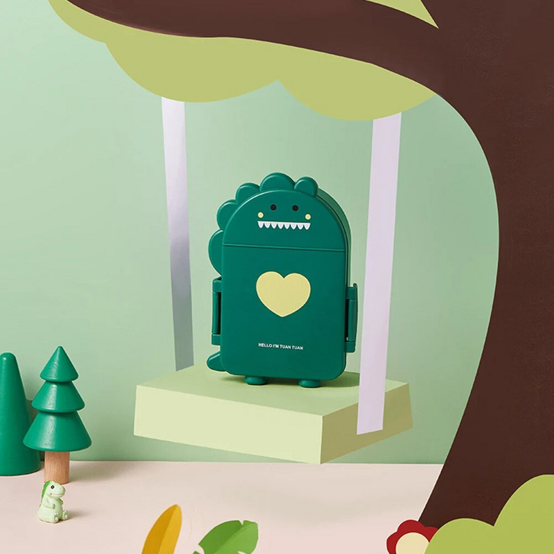 Unisex dinozaurų priešpiečių dėžutė, mikrobangų krosnelės indai studentams, suaugusiems skirtos kelios grotelės priešpiečių dėžutės izoliacija.