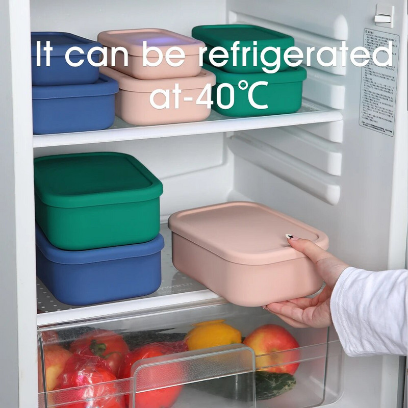 Silikoonist Bento lõunakarbi lekkekindlad keskkonnasõbralikud toidu Bento säilituskarbid, BPA-vabad, mikrolaineahjus, sügavkülmas ja nõudepesumasinas pestavad