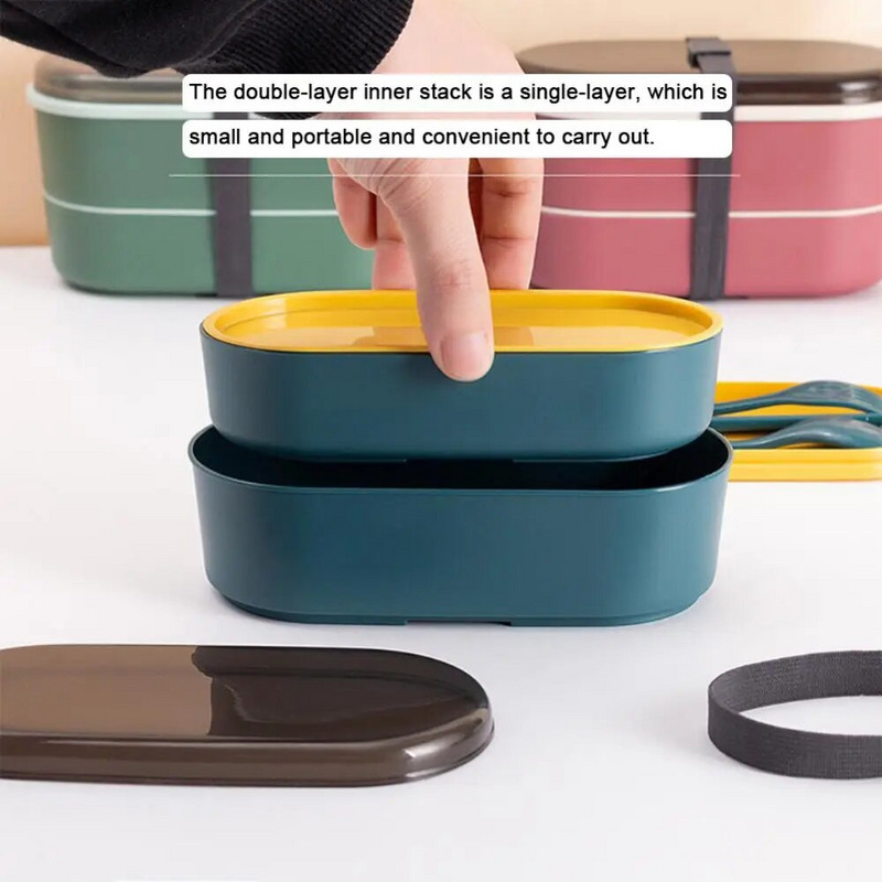 Kutija za ručak s lubenicom Kutija za sushi Slatki tost Bento kutija Japanska osnovna škola Dvoslojna bento kutija Grijana kutija za ručak u mikrovalnoj pećnici