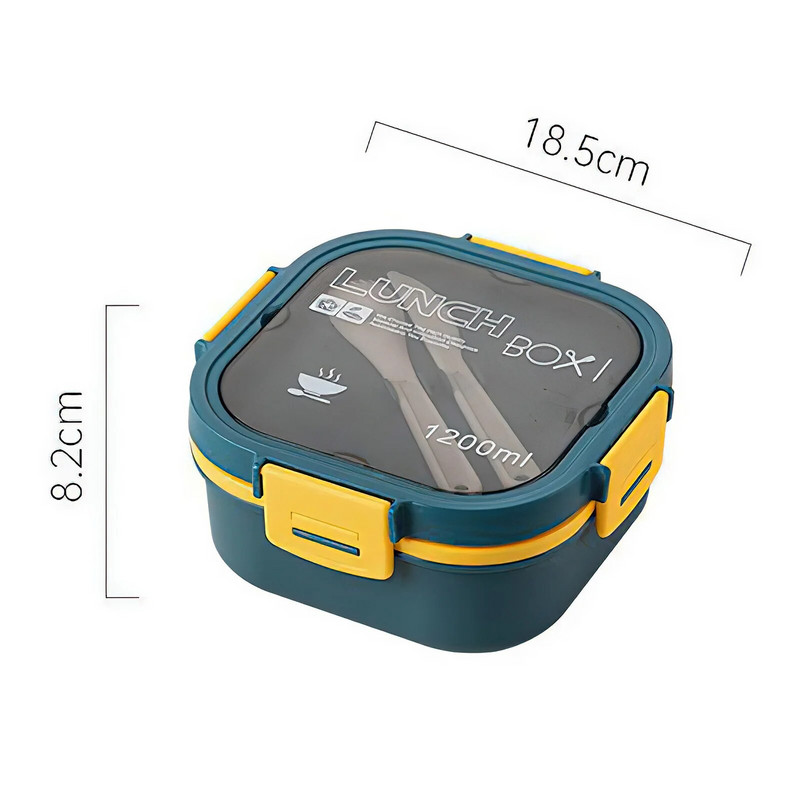 Laste lõunakarp 1200 ml lekkekindel BPA-vaba Bento Box lõunasöögikonteinerid väikelastele Sisseehitatud korduvkasutatavad lusikad Nõudepesumasin #20