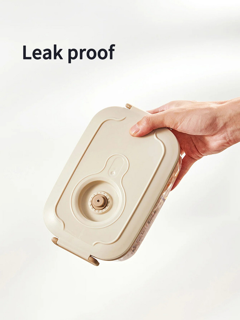 WORTHBUY läbipaistev plastikust lõunakarp lastele õpilastele kaasaskantavad vaakumkinnitusega Bento Box puuviljatoidu mahutid