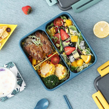 Кутия за бенто в японски стил за деца Преносима кутия за обяд за пикник на открито Непропускливи контейнери за съхранение на храна Ученически кутии за закуска