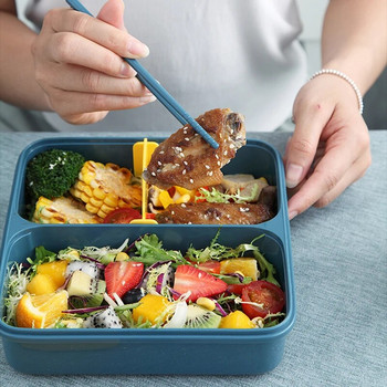 Κουτί ιαπωνικού τύπου bento για παιδιά Φορητό κουτί μεσημεριανού για πικνίκ εξωτερικού χώρου Αποθήκευση δοχείου τροφίμων με προστασία από διαρροές Κουτιά πρωινού για φοιτητές