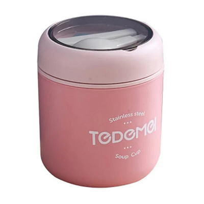 450ml Pārtikas termiskā burka izolēta zupas krūze Termosa konteineri nerūsējošā tērauda pusdienu kārbai termosaglabājiet karstu biroja darbinieku skolai