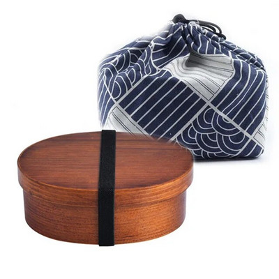 Jaapani stiilis puidust söögikarp Bento Box kaasaskantav ühekihiline sushitoidukonteiner üliõpilaste kontoritöötajatele sööginõude komplekt