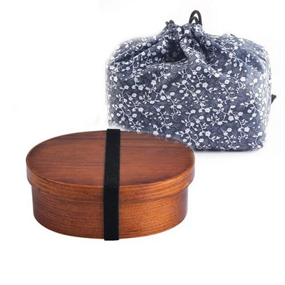 Jaapani stiilis puidust söögikarp Bento Box kaasaskantav ühekihiline sushitoidukonteiner üliõpilaste kontoritöötajatele sööginõude komplekt