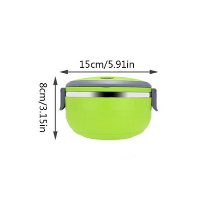 Κουτί γεύματος από ανοξείδωτο ατσάλι, φορητό κουτί γεύματος, σφραγισμένο κουτί γεύματος με λαβή μεταφοράς.