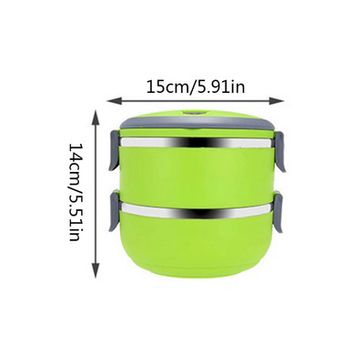 Κουτί γεύματος από ανοξείδωτο ατσάλι, φορητό κουτί γεύματος, σφραγισμένο κουτί γεύματος με λαβή μεταφοράς.