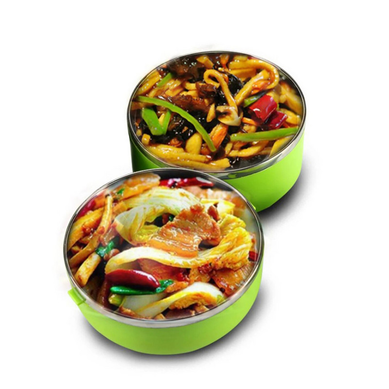 Κουτί γεύματος από ανοξείδωτο ατσάλι, φορητό κουτί γεύματος, σφραγισμένο κουτί γεύματος με λαβή μεταφοράς.