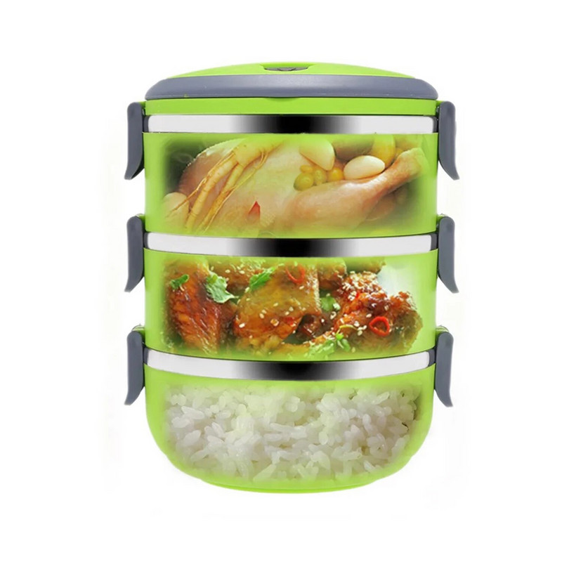 Κουτί γεύματος από ανοξείδωτο ατσάλι, φορητό κουτί γεύματος, σφραγισμένο κουτί γεύματος με λαβή μεταφοράς.