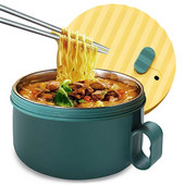 Roostevabast terasest kiirnuudlikauss Kahekihiline põletusvastane lõunakarp puuvilja rameni supikausid kööginõud toidukonteiner