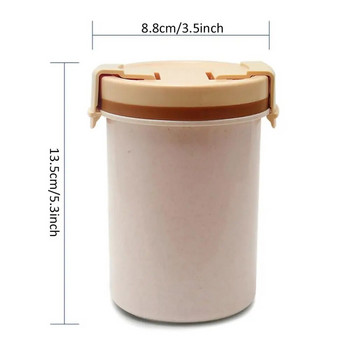 600 ml екологичен пшеничен стрък преносим хранителен термос кутия за обяд удебелена херметична чаша за супа кутия за обяд в микровълнова фурна кухненски инструменти