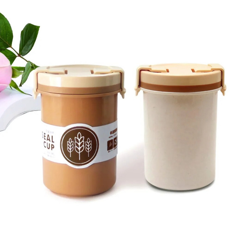 600 ml ekološki prihvatljiva pšenična stabljika prijenosna termosica za hranu Kutija za ručak Podebljana nepropusna šalica za juhu Kutija za ručak u mikrovalnoj pećnici Kuhinjski alati