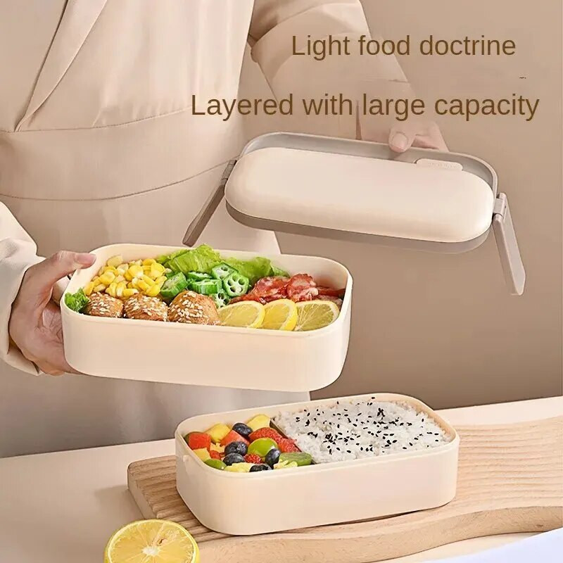 1PC višeslojna kutija za ručak s poklopcem za pakiranje u mikrovalnoj pećnici Kutija za ručak za službenike u uredu Prijenosno posuđe Kuhinja velikog kapaciteta