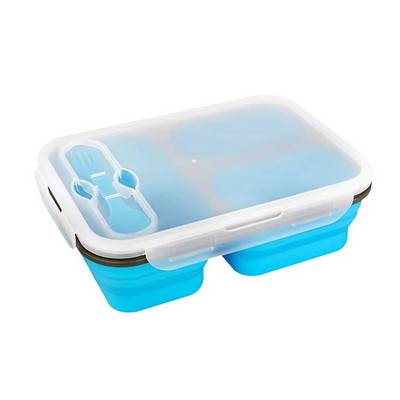 1100 ml silikona saliekama pārnēsājama pusdienu kaste liela ietilpība bļodiņu pusdienu kaste, saliekamā pusdienu kaste, videi draudzīga