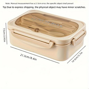 Японски кутии за обяд Устойчиви на теч 3 решетки с капак Къмпинг Пикник Преносим пластмасов контейнер за съхранение на храна и плодове Кутия Bento за деца