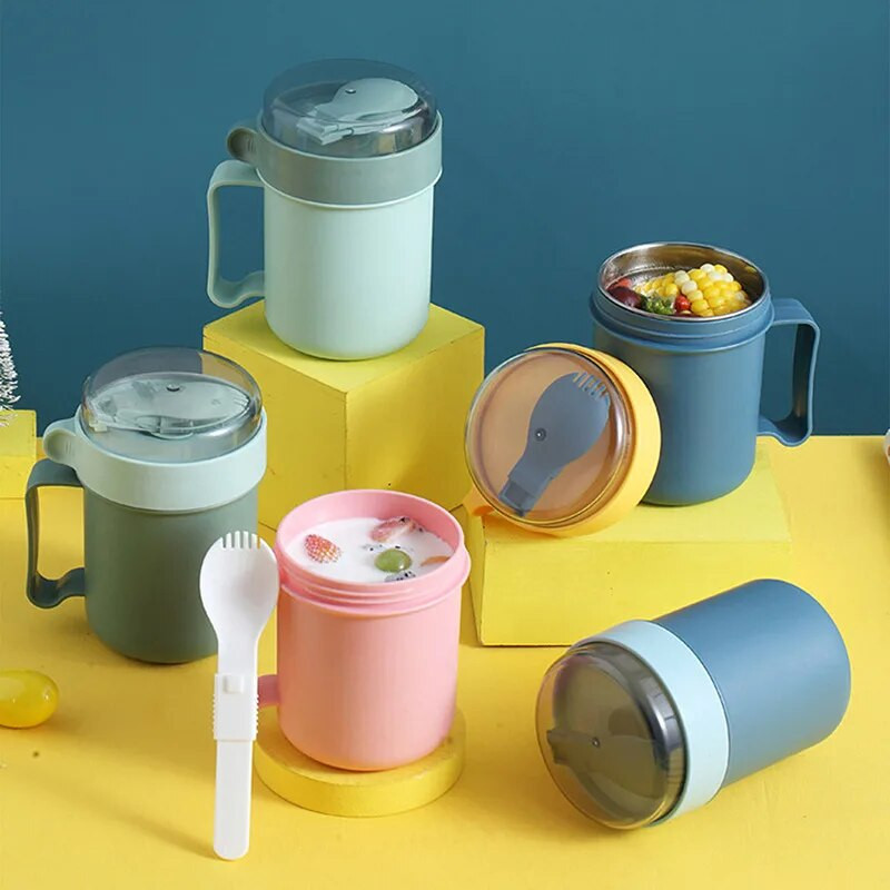 Kutija za ručak od 500 ml Prijenosna termoizolirana posuda za hranu Šalica za doručak Nepropusna termos boca za juhu Čaše sa žlicom