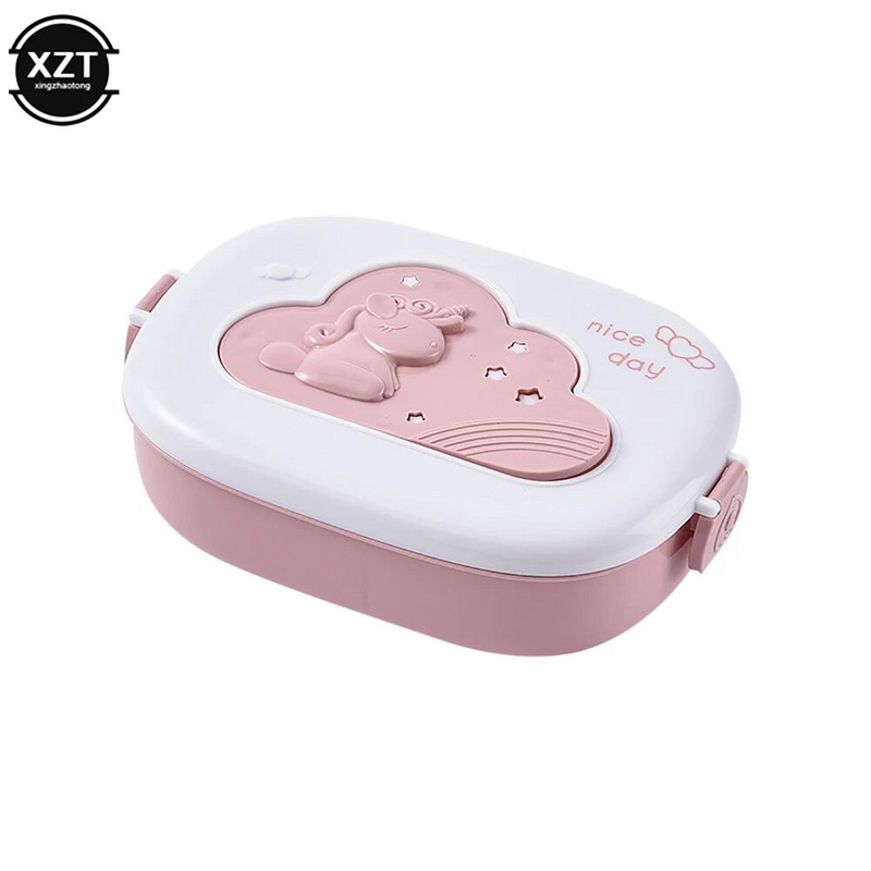 Prijenosna slatka kutija za ručak za djecu, odjeljci Microwae Bento kutija za ručak, dječja škola, kampiranje na otvorenom, piknik, posuda za hranu