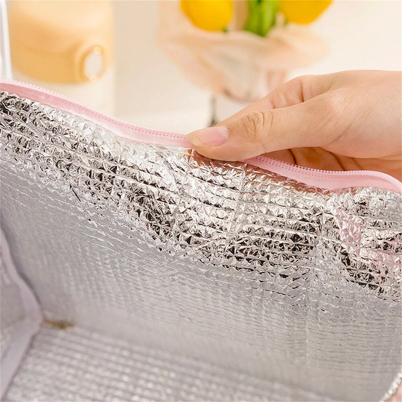 Bento torba za ručak Jednostavna prijenosna torba za kutiju za ručak velikog kapaciteta Vodootporna izolacijska torba za ručak Posuđe Kuhinjski pribor