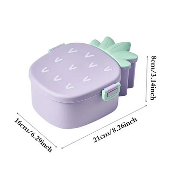 Горещи разпродажби Кутия за бонбони с форма на ананас Детски сладки ядки с разделени на отделения Кутия за съхранение на малки закуски Преносима кутия за обяд