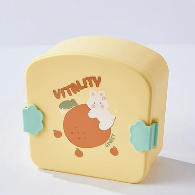 Prijenosna slatka kutija za ručak za djevojčice, školsku djecu, plastična kutija za piknik, bento kutija za mikrovalnu pećnicu, kutija za hranu s odjeljcima, posude za pohranu