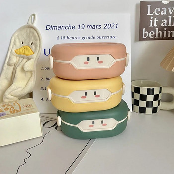 780ml Cute Bento Lunch Box Kawaii για Παιδιά Σχολείου Ιαπωνικού στυλ Παιδικό Ψωμί Παιδικό Σάντουιτς Κουτί τροφίμων Πλαστικό