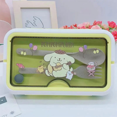 Γελοιογραφία Student Box Lunch Box Lunch Bento Box Διπλό φορητό κουτί γεύματος Χαριτωμένο κουτί αποθήκευσης Κουτί μεσημεριανού πικ-νικ Fresh Box Κουζίνα σερβίτσιο