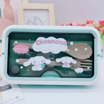 Γελοιογραφία Student Box Lunch Box Lunch Bento Box Διπλό φορητό κουτί γεύματος Χαριτωμένο κουτί αποθήκευσης Κουτί μεσημεριανού πικ-νικ Fresh Box Κουζίνα σερβίτσιο