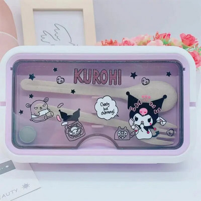 Γελοιογραφία Student Box Lunch Box Lunch Bento Box Διπλό φορητό κουτί γεύματος Χαριτωμένο κουτί αποθήκευσης Κουτί μεσημεριανού πικ-νικ Fresh Box Κουζίνα σερβίτσιο