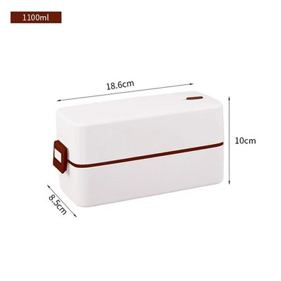 Kutija za ručak Konco Kontejner za pohranu hrane Bento kutija za studentskog uredskog radnika Dvoslojna posuda za ručak s mikrovalnom pećnicom