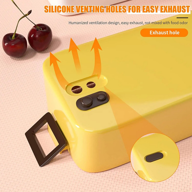 Kutija za ručak Konco Kontejner za pohranu hrane Bento kutija za studentskog uredskog radnika Dvoslojna posuda za ručak s mikrovalnom pećnicom