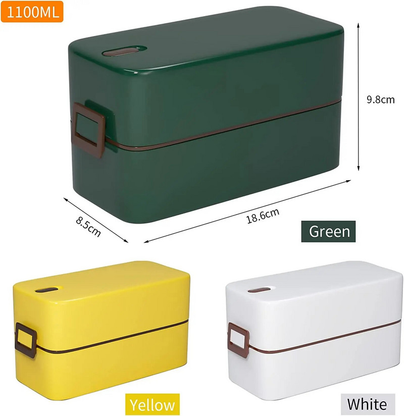 Kutija za ručak Konco Kontejner za pohranu hrane Bento kutija za studentskog uredskog radnika Dvoslojna posuda za ručak s mikrovalnom pećnicom