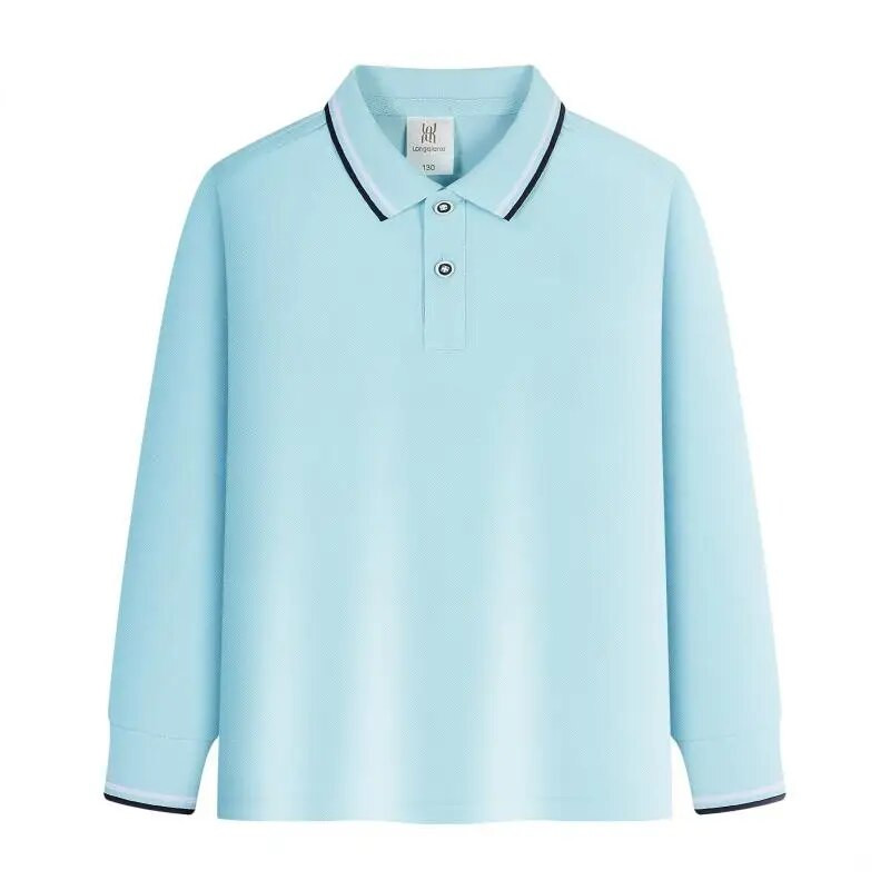 Radna polo majica s dugim rukavima na preklop veće veličine Muška ležerna jesenska odjeća Žene Dječaci Djevojčice Tinejdžeri Školske majice