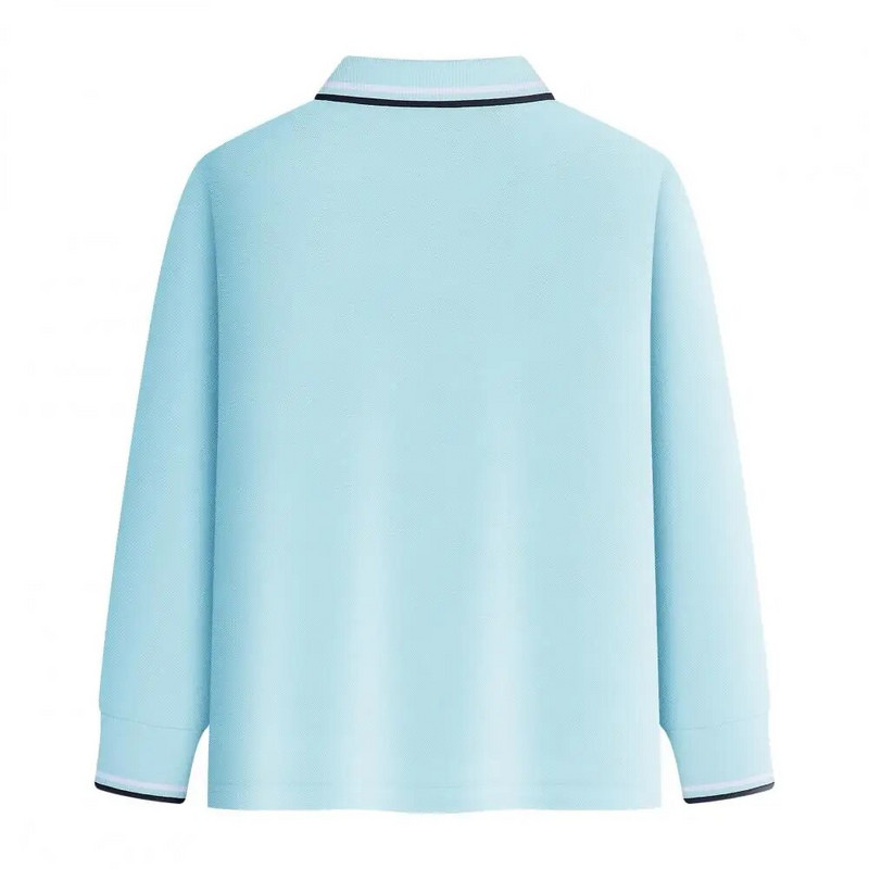 Radna polo majica s dugim rukavima na preklop veće veličine Muška ležerna jesenska odjeća Žene Dječaci Djevojčice Tinejdžeri Školske majice