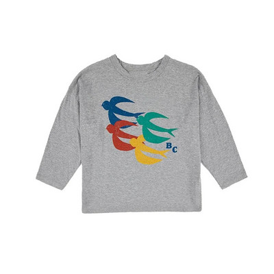 Ins Jauns 2023. gada korejiešu bērnu rudens ziemas apģērbs meitenēm zēniem, mazuļu krekls ar garām piedurknēm, multfilma, smieklīgi topi, valkāt kokvilnas t-kreklu