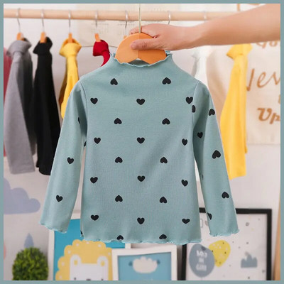 Meiteņu T-krekli ar bruņurupuču krekli ar garām piedurknēm bērniem no 1 līdz 6 gadiem bērniem apakšā pavasaris rudens maziem bērnu krekliņiem zīdaiņu virsdrēbes