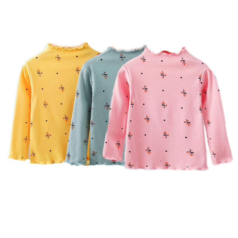 Meiteņu T-krekli ar bruņurupuču krekli ar garām piedurknēm bērniem no 1 līdz 6 gadiem bērniem apakšā pavasaris rudens maziem bērnu krekliņiem zīdaiņu virsdrēbes