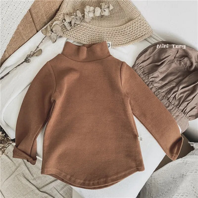 1-6-aastastele lastele poolkaelusega T-särgid, pikkade varrukatega beebipoiste tüdrukud, sügistalvised särksärgid, topid, soojad lastesärgid