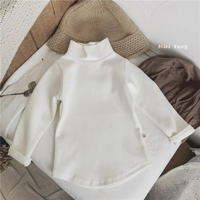 1-6-aastastele lastele poolkaelusega T-särgid, pikkade varrukatega beebipoiste tüdrukud, sügistalvised särksärgid, topid, soojad lastesärgid